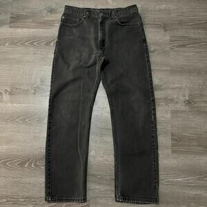 y2k 2000s Levi’s 505 grunge straight leg faded black jeans 34 waist